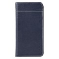 For iPhone 15 Pro GEBEI Top-grain Horizontal Flip Leather Phone Case(Blue)