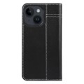 For iPhone 15 Plus GEBEI Top-grain Horizontal Flip Leather Phone Case(Black)