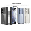 For Samsung Galaxy Z Fold5 5G GKK Integrated Push Lens Window Fold Hinge Phone Case with Pen Slots(B