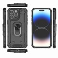 For iPhone 15 Pro Max Ice Armor Series Ring Holder Phone Case(Black)