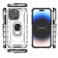 For iPhone 15 Pro Ice Armor Series Ring Holder Phone Case(Silver)