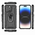 For iPhone 15 Pro Ice Armor Series Ring Holder Phone Case(Black)