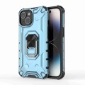 For iPhone 15 Plus Ice Armor Series Ring Holder Phone Case(Blue)