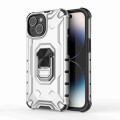 For iPhone 15 Plus Ice Armor Series Ring Holder Phone Case(Silver)
