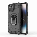 For iPhone 15 Plus Ice Armor Series Ring Holder Phone Case(Black)
