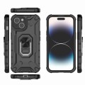For iPhone 15 Ice Armor Series Ring Holder Phone Case(Black)