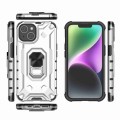 For iPhone 14 Ice Armor Series Ring Holder Phone Case(Silver)