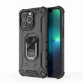 For iPhone 13 Pro Ice Armor Series Ring Holder Phone Case(Black)