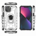 For iPhone 13 Ice Armor Series Ring Holder Phone Case(Silver)