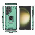 For Samsung Galaxy S23 Ultra 5G Ice Armor Series Ring Holder Phone Case(Green)