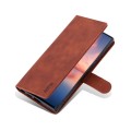 For Samsung Galaxy S24 Ultra 5G AZNS Skin Feel Calf Texture Flip Leather Phone Case(Brown)
