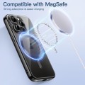 For iPhone 15 Pro Magsafe Magnetic Transparent Electroplated TPU Phone Case(Black)