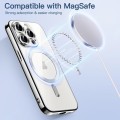 For iPhone 15 Pro Magsafe Magnetic Transparent Electroplated TPU Phone Case(Silver)