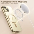 For iPhone 14 Magsafe Magnetic Transparent Electroplated TPU Phone Case(Gold)