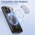 For iPhone 14 Pro Magsafe Magnetic Transparent Electroplated TPU Phone Case(Black)