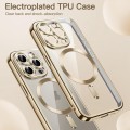 For iPhone 14 Pro Max Magsafe Magnetic Transparent Electroplated TPU Phone Case(Gold)