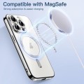 For iPhone 14 Pro Max Magsafe Magnetic Transparent Electroplated TPU Phone Case(Silver)