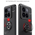 For Xiaomi 14 Pro Metal Ring Holder TPU Phone Case(Black+Red)