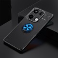 For Xiaomi Redmi Note 13 Pro 4G Metal Ring Holder TPU Phone Case(Black+Blue)