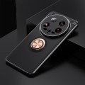 For Xiaomi 14 Ultra Metal Ring Holder TPU Phone Case(Black+Gold)