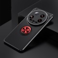 For Xiaomi 14 Ultra Metal Ring Holder TPU Phone Case(Black+Red)