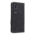 For Honor 90 Pro Magnetic Clasp Flip Leather Phone Case(Black)