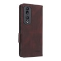 For Honor 90 Pro Magnetic Clasp Flip Leather Phone Case(Brown)