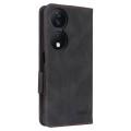 For Honor X7b Magnetic Clasp Flip Leather Phone Case(Black)