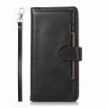 For iPhone 11 Wristband Card Slot Leather Phone Case(Black)