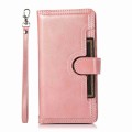 For iPhone 11 Pro Max Wristband Card Slot Leather Phone Case(Rose Gold)