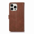 For iPhone 13 Wristband Card Slot Leather Phone Case(Coffee)