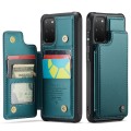 For Samsung Galaxy A14 CaseMe C22 Card Slots Holder RFID Anti-theft Phone Case(Blue Green)
