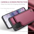 For Samsung Galaxy A14 CaseMe C22 Card Slots Holder RFID Anti-theft Phone Case(Wine Red)