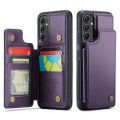 For Samsung Galaxy A54 5G CaseMe C22 Card Slots Holder RFID Anti-theft Phone Case(Purple)