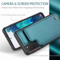 For Samsung Galaxy S20 FE CaseMe C22 Card Slots Holder RFID Anti-theft Phone Case(Blue Green)