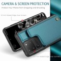 For Samsung Galaxy S20 Ultra CaseMe C22 Card Slots Holder RFID Anti-theft Phone Case(Blue Green)