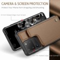 For Samsung Galaxy S20 Ultra CaseMe C22 Card Slots Holder RFID Anti-theft Phone Case(Brown)