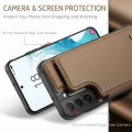 For Samsung Galaxy S22 5G CaseMe C22 Card Slots Holder RFID Anti-theft Phone Case(Brown)