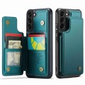 For Samsung Galaxy S22+ 5G CaseMe C22 Card Slots Holder RFID Anti-theft Phone Case(Blue Green)