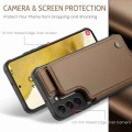 For Samsung Galaxy S22+ 5G CaseMe C22 Card Slots Holder RFID Anti-theft Phone Case(Brown)