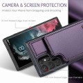 For Samsung Galaxy S22 Ultra 5G CaseMe C22 Card Slots Holder RFID Anti-theft Phone Case(Purple)