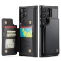 For Samsung Galaxy S22 Ultra 5G CaseMe C22 Card Slots Holder RFID Anti-theft Phone Case(Black)