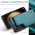 For Samsung Galaxy S23+ 5G CaseMe C22 Card Slots Holder RFID Anti-theft Phone Case(Blue Green)
