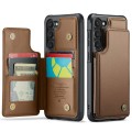 For Samsung Galaxy S23+ 5G CaseMe C22 Card Slots Holder RFID Anti-theft Phone Case(Brown)