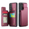 For Samsung Galaxy A13 5G CaseMe C22 Card Slots Holder RFID Anti-theft Phone Case(Wine Red)