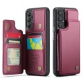 For Samsung Galaxy A13 4G CaseMe C22 Card Slots Holder RFID Anti-theft Phone Case(Wine Red)