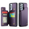 For Samsung Galaxy A23 CaseMe C22 Card Slots Holder RFID Anti-theft Phone Case(Purple)