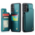 For Samsung Galaxy A24 4G CaseMe C22 Card Slots Holder RFID Anti-theft Phone Case(Blue Green)