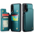 For Samsung Galaxy A30s/A50s/A50 CaseMe C22 Card Slots Holder RFID Anti-theft Phone Case(Blue Green)