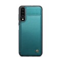 For Samsung Galaxy A30s/A50s/A50 CaseMe C22 Card Slots Holder RFID Anti-theft Phone Case(Blue Green)